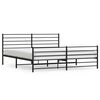 vidaXL Giroletto con Testiera e Pediera Metallo Nero 183x213 cm