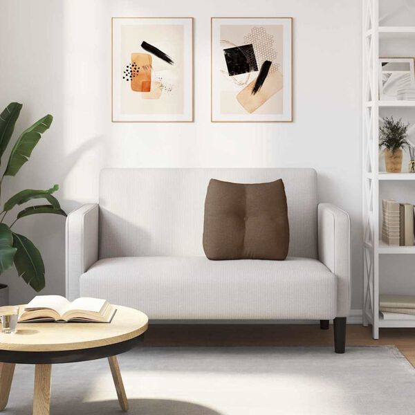 vidaXL Cuscino per Schiena Marrone 45 x 24 x 50 cm Tessuto