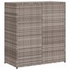 vidaXL Armadietto Portaoggetti Giardino Grigio 105x55x113cm Polyrattan