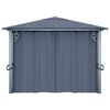 vidaXL Gazebo con Tende e Luci LED 400x300 cm Antracite in Alluminio