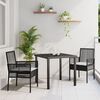 vidaXL Set da Pranzo per Giardino con cuscino 5 pcs Marrone polyrattan