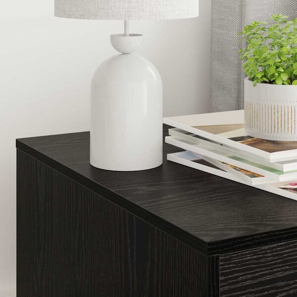 vidaXL Rifugio per lettiera per gatti Rovere Nero 47 x 59 x 42 cm