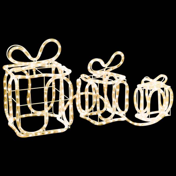 vidaXL Decorazione Natale Scatole Regalo con 180 LED Interni Esterni
