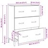 vidaXL Credenza con cassetto Legno vecchio 69,5 x 34 x 90 cm