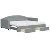 vidaXL Divano Letto Estraibile Cassetti Grigio Chiaro 90x190cm Tessuto