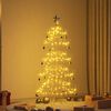 vidaXL Albero di Natale in metallo con supporto Oro 150 cm