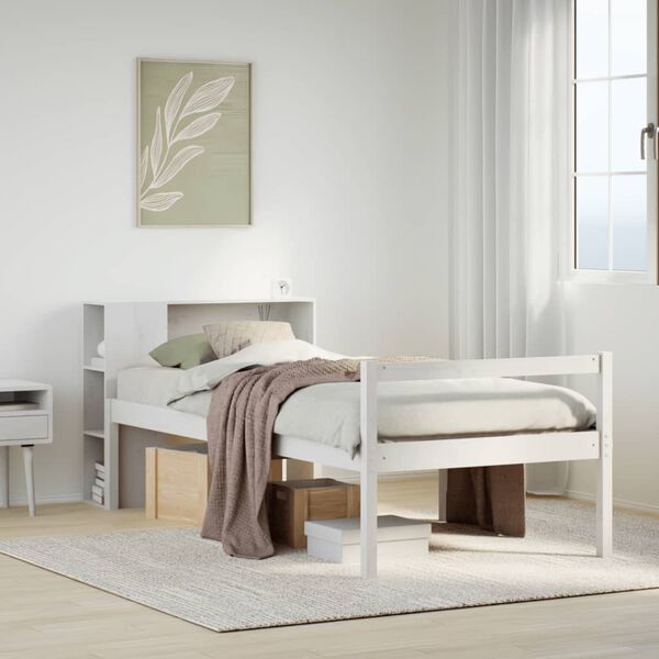 vidaXL Letto con Libreria senza Materasso 75x190 cm in Legno Pino