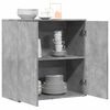 vidaXL Credenza Grigio Cemento 79x38x80 cm in Legno Multistrato