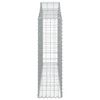 vidaXL Cesti Gabbioni ad Arco 6 pz 200x30x100/120 cm Ferro Zincato