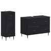 vidaXL Set di Armadi da Bagno da 2 Pezzi HAARLEM Nero