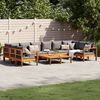 vidaXL Set Divano da Giardino 8pz con Cuscini Legno Massello di Acacia