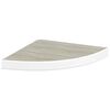 vidaXL Mensole Angolari 4 pz Rovere e Bianco 35x35x3,8 cm in MDF