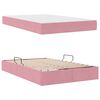 vidaXL Letto con contenitore e materasso Rosa 120 x 200 cm Velluto