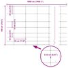vidaXL Recinzione da campo Argento 50 x 1 m Acciaio zincato