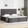 vidaXL Letto con Contenitore Grigio 200 x 200 cm Pelle Sintetica