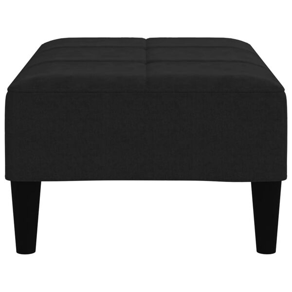 vidaXL Sgabello Nero in Tessuto in Microfibra