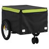 vidaXL Rimorchio da Bici Nero e Verde 45 kg in Ferro