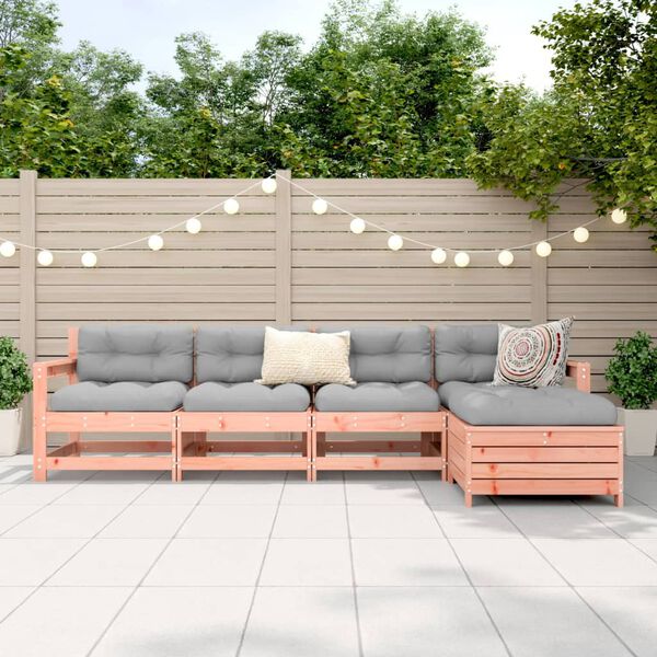 vidaXL Set Divani da Giardino 5 pz in Legno Massello Abete Douglas