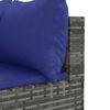 vidaXL Set Divani da Giardino 11 pz con Cuscini in Polyrattan Grigio