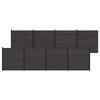 vidaXL Set di Recinzione 8 pz 1391 x 186 cm WPC e Alluminio Nero