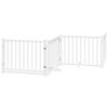 vidaXL Cancello Cani Porta Pieghevole Bianco 12 Pannelli 960 cm Pioppo