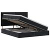 vidaXL Letto con contenitore e materasso Nero 180 x 200 cm Velluto