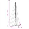 vidaXL Albero di Natale a LED 789 LED Colorato 476 cm