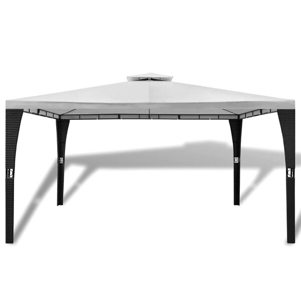 vidaXL Gazebo con Tetto 3x4 m Bianco Crema