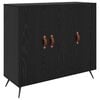 vidaXL Credenza Rovere Nero 89,5 x 34 x 80 cm Legno multistrato