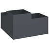 vidaXL Vaso da giardino Antracite 80 x 80 x 48 cm Acciaio