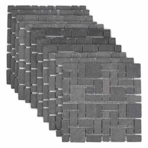 vidaXL Piastrelle Mosaico Grigio 30 x 30 cm Marmo
