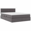vidaXL Letto con Contenitore Grigio 140 x 200 cm Pelle Sintetica