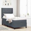 vidaXL Letto a molle con materasso Grigio scuro 80 x 200 cm Velluto