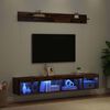 vidaXL Set di Mobiletto da TV a Parete con led 5 pcs Legno vecchio