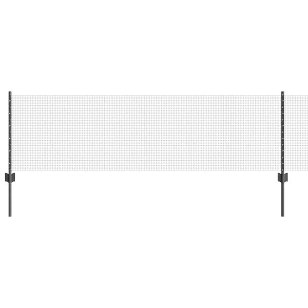 vidaXL Recinzione con Posto Grigio 0,6 x 25 m Acciaio e PVC