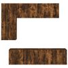 vidaXL Mobili TV a Muro 5pz Rovere Fumo in Legno Multistrato