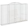 vidaXL Cesto Gabbione ad Arco 300x30x180/200 cm Ferro Zincato