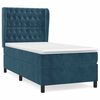 vidaXL Giroletto a Molle con Materasso Blu Scuro 90x190 cm in Velluto
