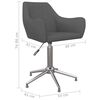 vidaXL Sedie da Pranzo Girevoli 4 pz Grigio Scuro in Tessuto