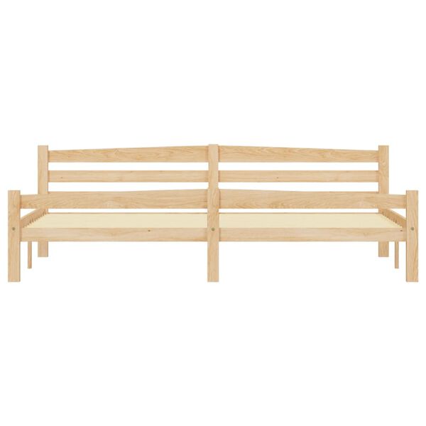 vidaXL Giroletto con 4 Cassetti in Legno Massello di Pino 200x200 cm