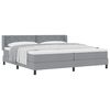 vidaXL Letto a molle Grigio chiaro 200 x 200 cm Poliestere