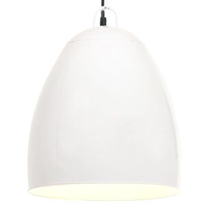vidaXL Lampada a Sospensione Industriale 25 W Bianca Rotonda 42 cm E27