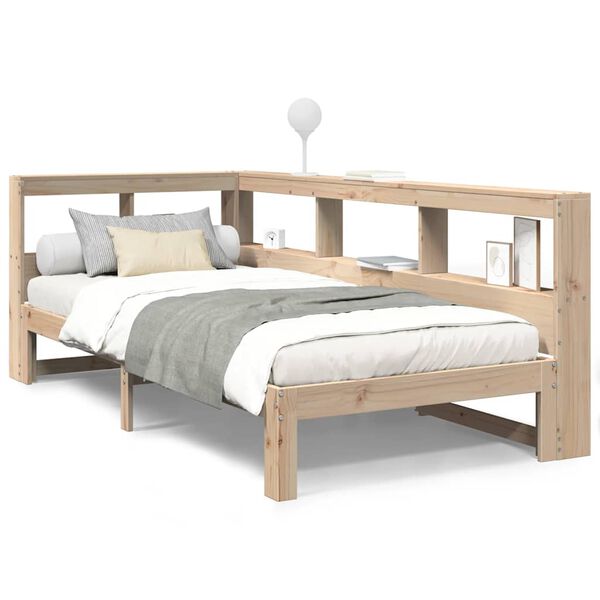 vidaXL Letto Libreria senza Materasso 90x200 cm Legno Massello Pino