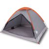 vidaXL Tenda da Campeggio a Cupola 2 Persone Grigio e Arancione