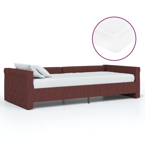 vidaXL Dormeuse con Materasso USB Viola in Tessuto 90x200 cm