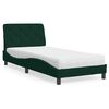 vidaXL Letto con Materasso Verde Scuro 80x200 cm in Velluto