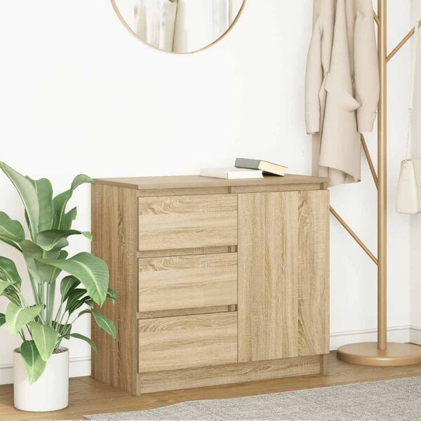 vidaXL Credenza con Cassetto Rovere Sonoma 71x35x65 cm in Truciolato