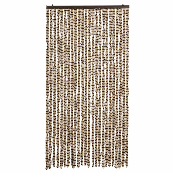vidaXL Tenda Antimosche Beige e Marrone 100x200 cm in Ciniglia