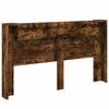 vidaXL Testata con Mobile e LED Quercia Affumicata Legno multistrato