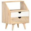 vidaXL Comodino 40x30x50 cm in Legno Massello di Mango